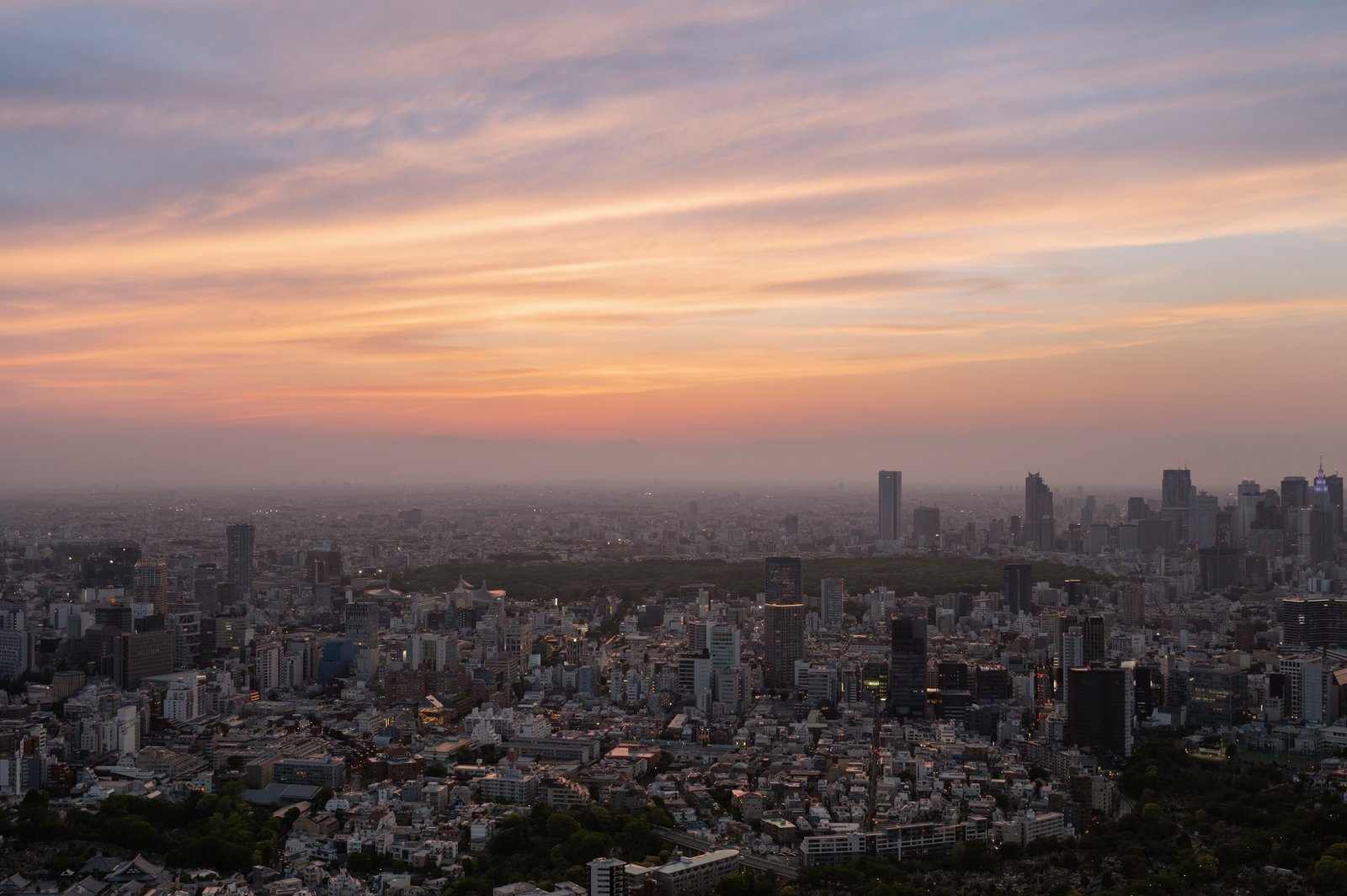 Indian city skyline at dusk