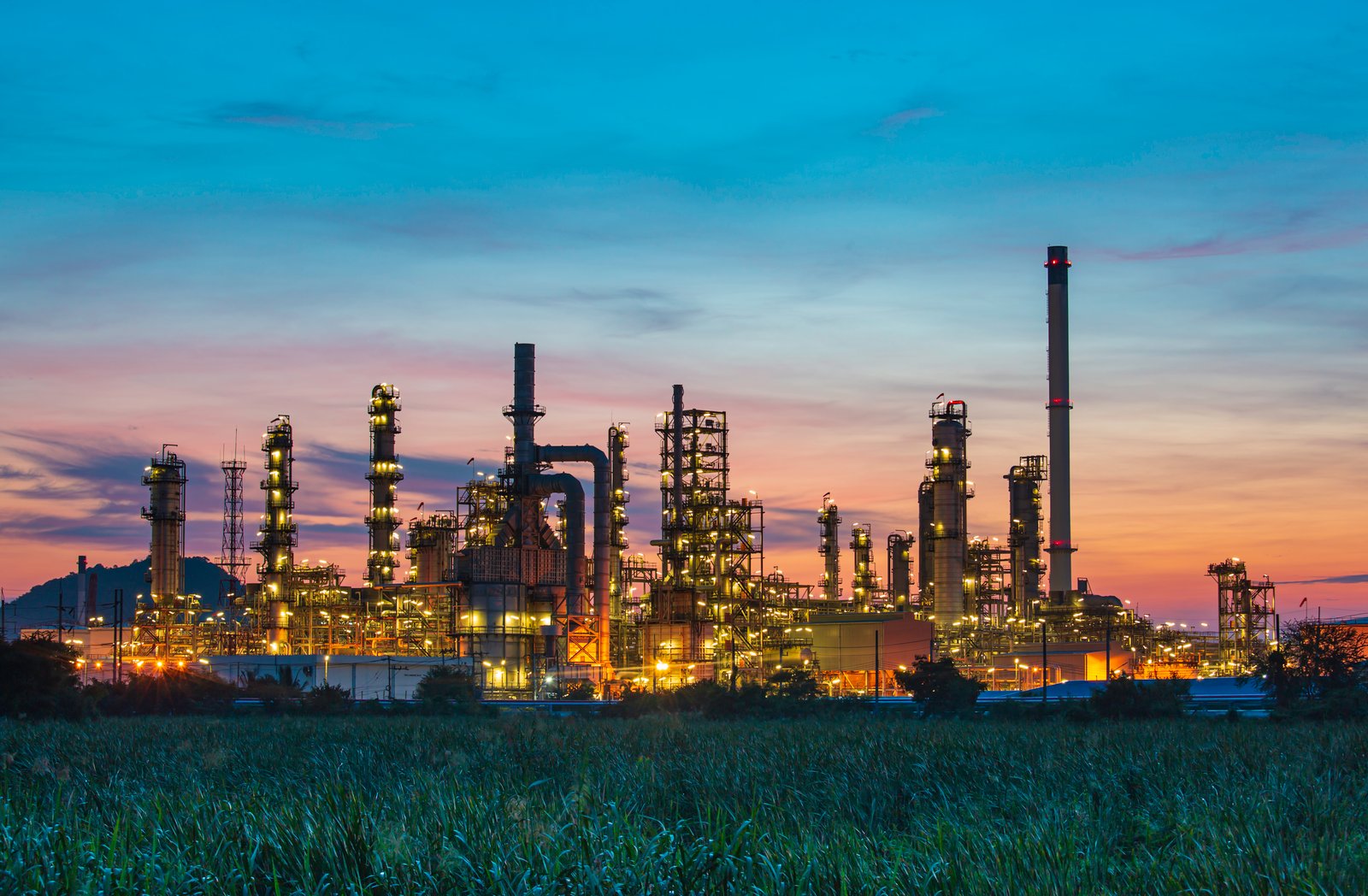 Refinery at twilight