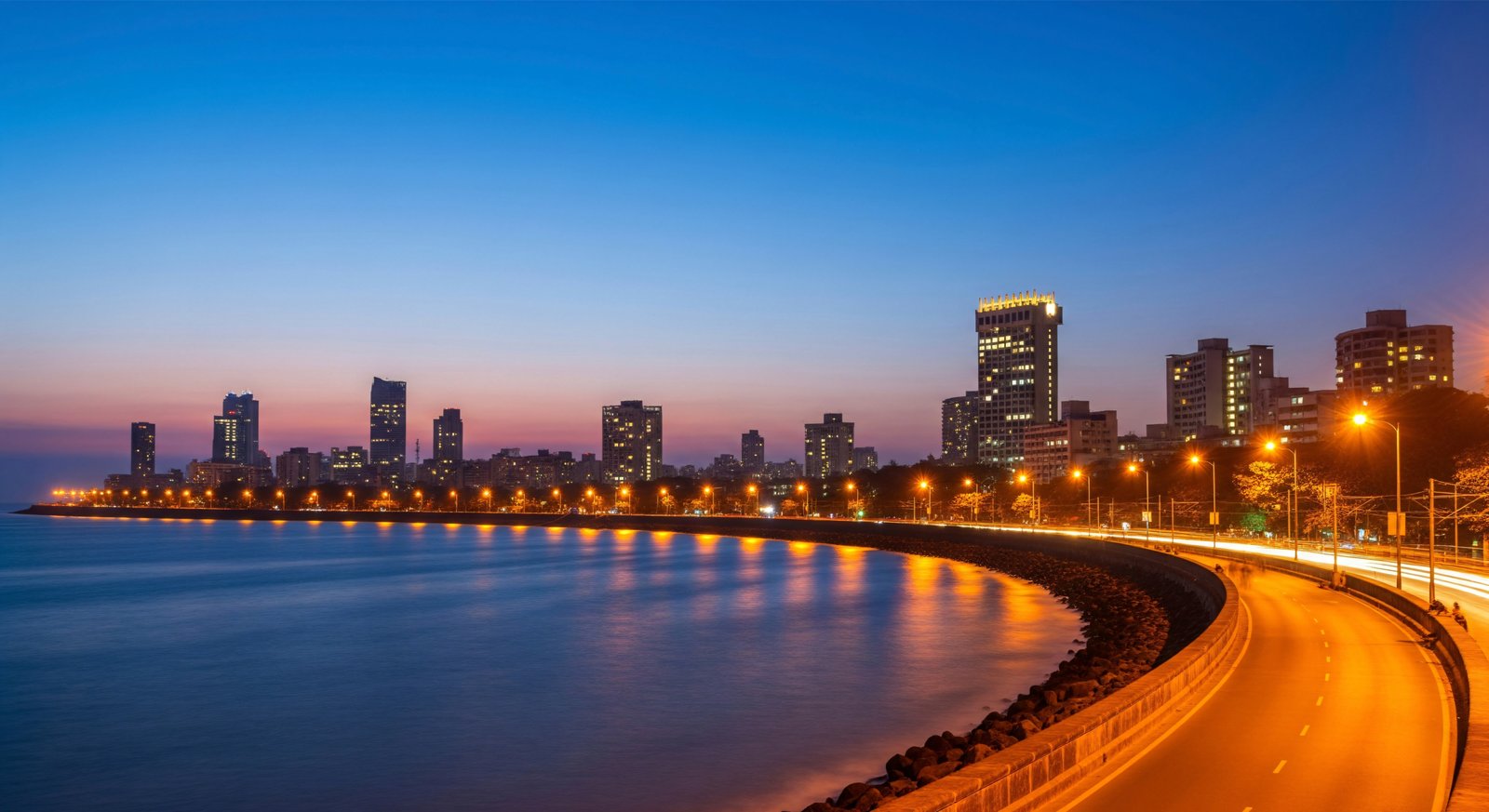 Mumbai skyline at night