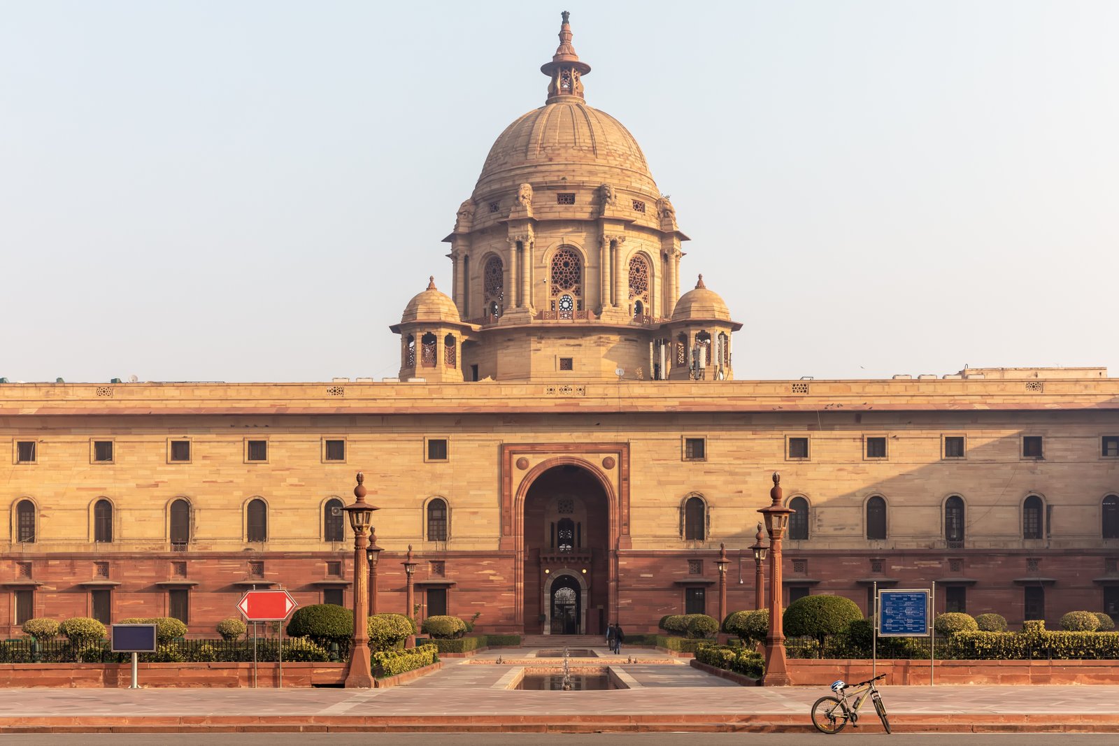 Rashtrapati Bhavan at golden hour